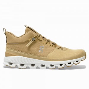 On Cloud Hi Sneakers Herre Brune Gul | YEUD-40375