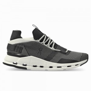 On Cloudnova Sneakers Dame Svarte Hvite | MGXK-54837