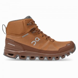 On Cloudrock Waterproof Fjellsko Dame Brune | ATQX-61834