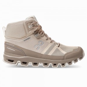 On Cloudrock Waterproof Fjellsko Dame Khaki | ILNQ-79608