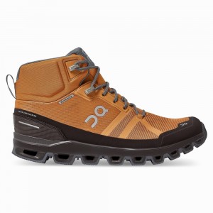 On Cloudrock Waterproof Fjellsko Herre Brune | MLVJ-12798