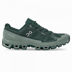 On Cloudventure Waterproof Trail Løpesko Dame Grønn | PQFA-17823