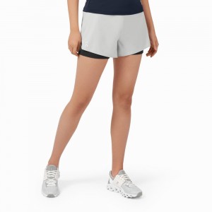 On Running Løpeshorts Dame Beige Svarte | XWVL-35168