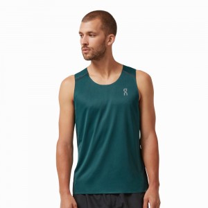 On Tank-T Singlet Herre Grønn Svarte | FIJE-87450