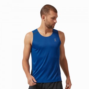 On Tank-T Singlet Herre Indigo Svarte | RKWJ-04753