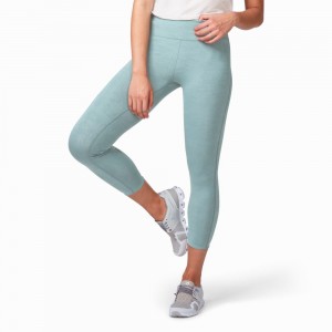 On Tights 7/8 Running Leggings Dame Olivengrønne | WSTI-71095