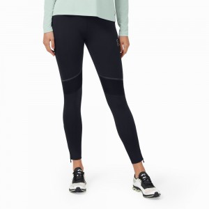 On Tights Long Pants Running Leggings Dame Svarte | VPTO-28794