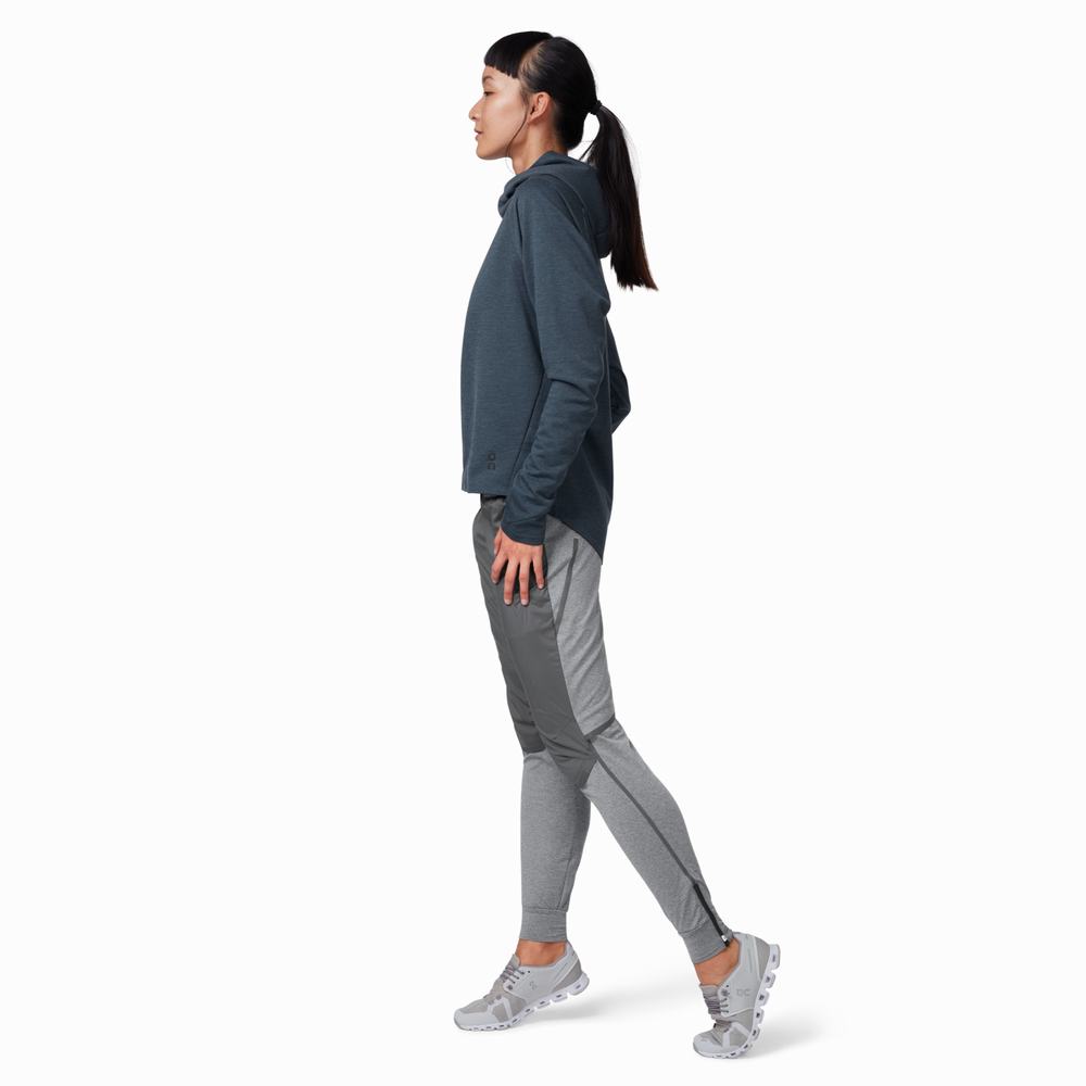 On Athletic & Running Hettegenser Dame Marineblå | ZWFD-09821