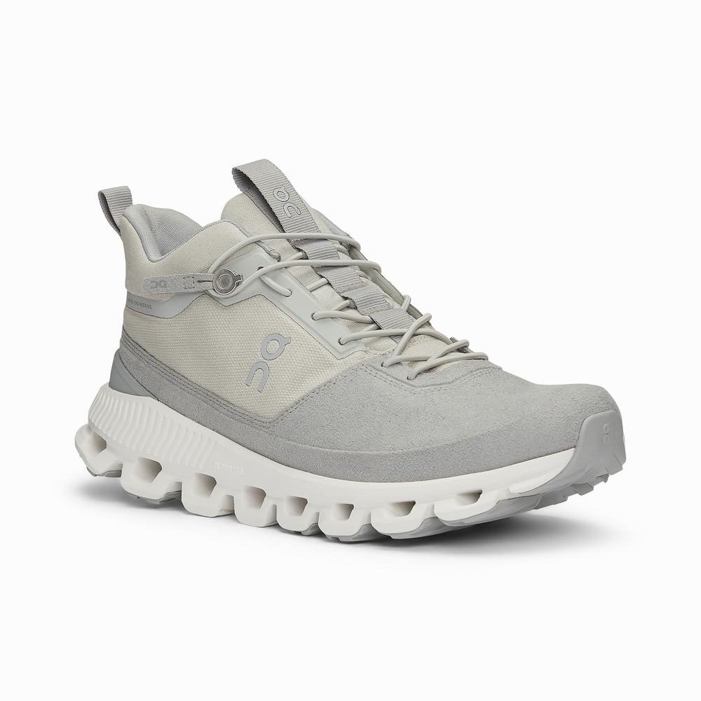 On Cloud Hi Sneakers Dame Beige Grå | WGDQ-15048