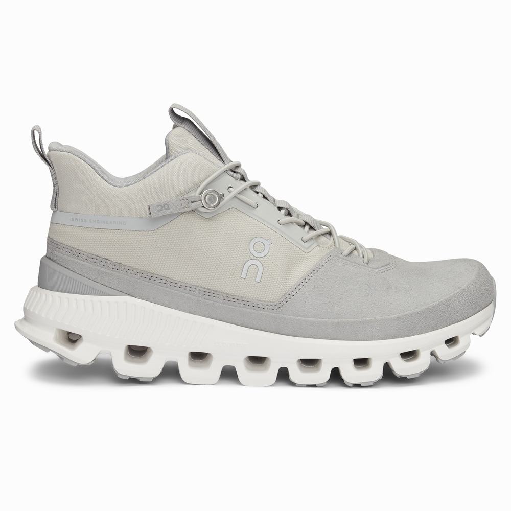 On Cloud Hi Sneakers Dame Beige Grå | WGDQ-15048