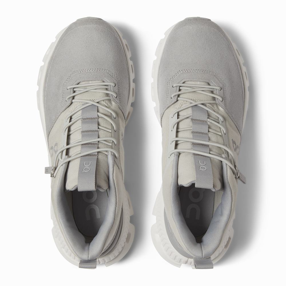 On Cloud Hi Sneakers Dame Beige Grå | WGDQ-15048