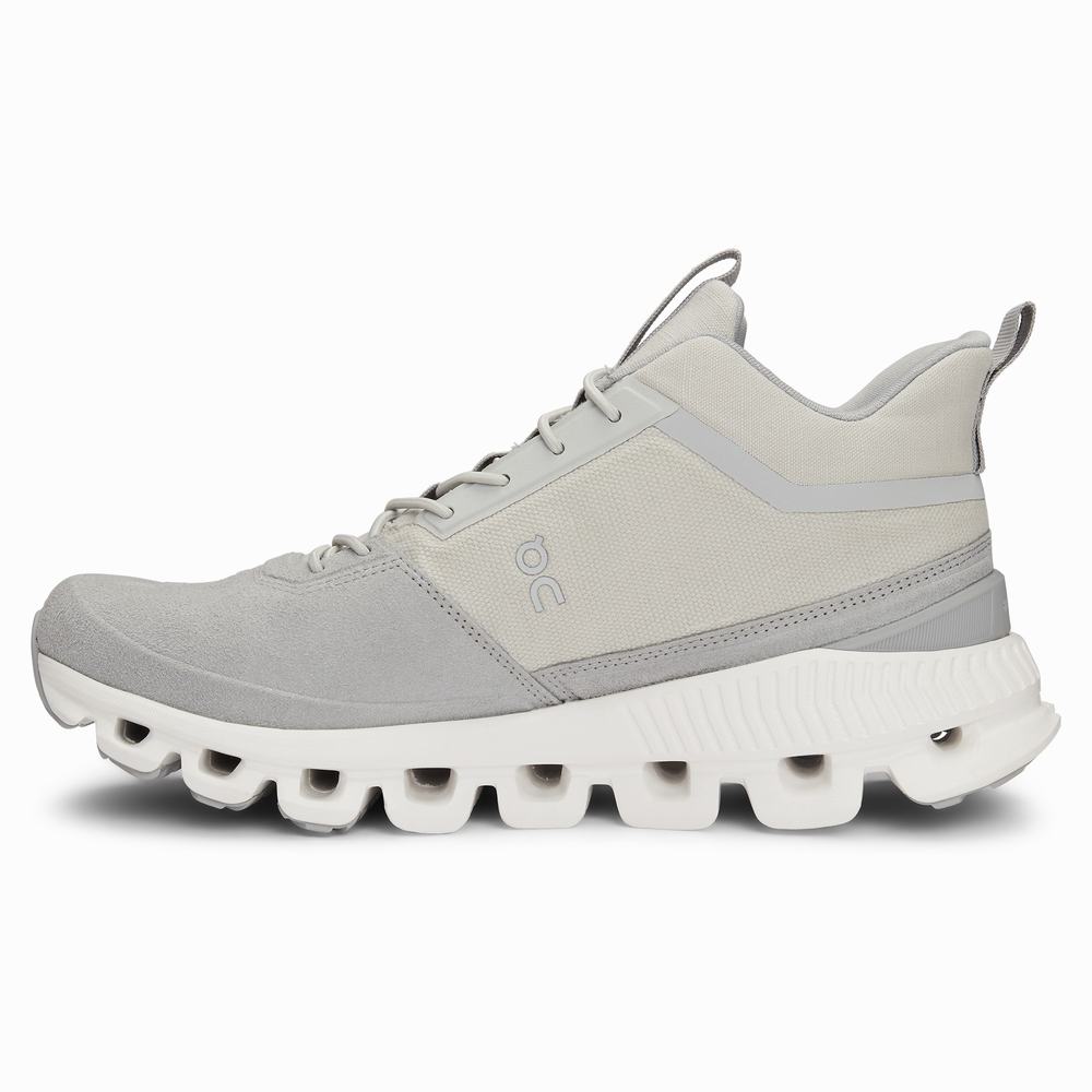 On Cloud Hi Sneakers Dame Beige Grå | WGDQ-15048