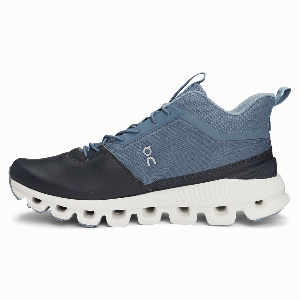 On Cloud Hi Sneakers Dame Svarte Marineblå | XUMQ-72385