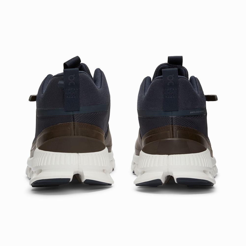 On Cloud Hi Sneakers Herre Brune Blå | MFCT-61987