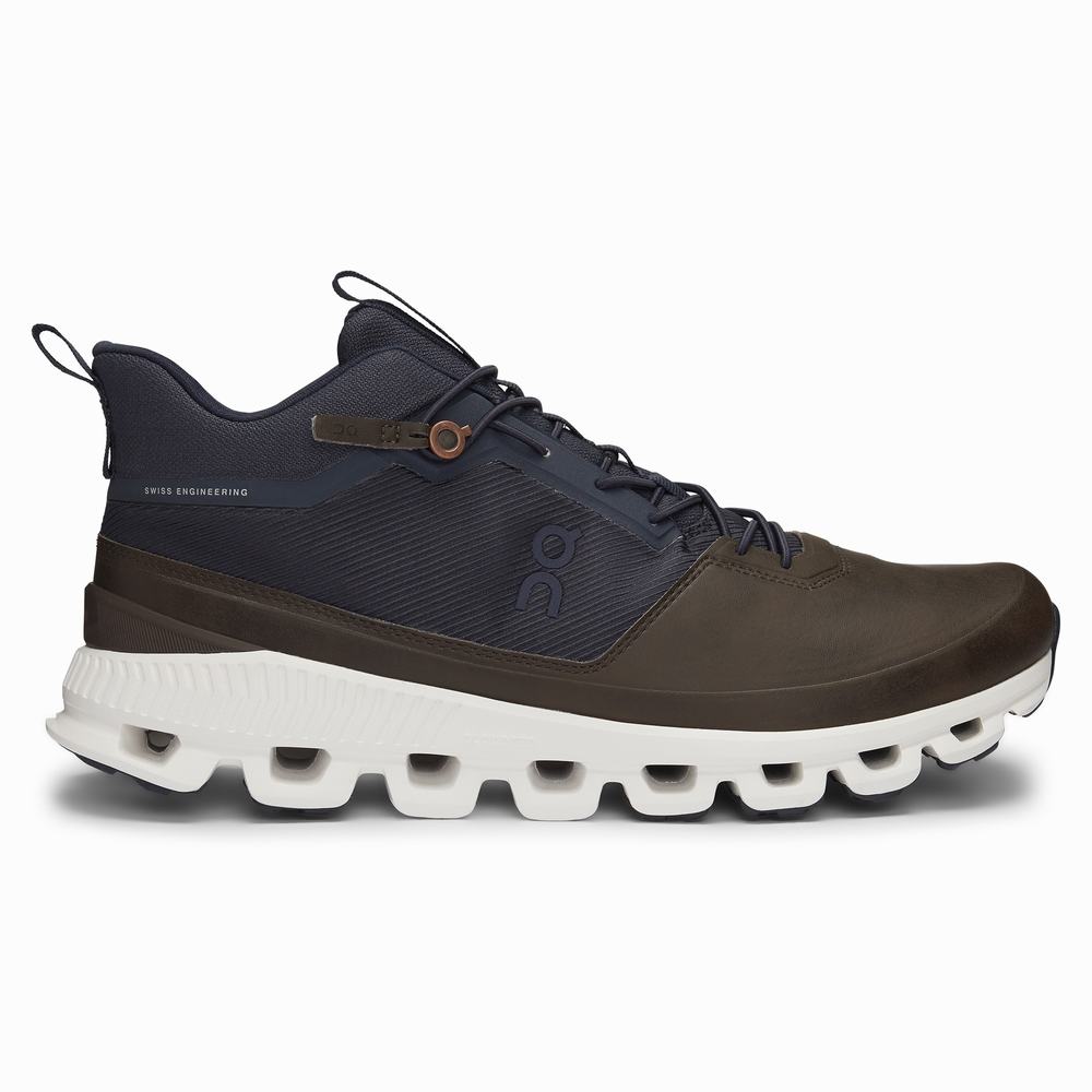 On Cloud Hi Sneakers Herre Brune Blå | MFCT-61987