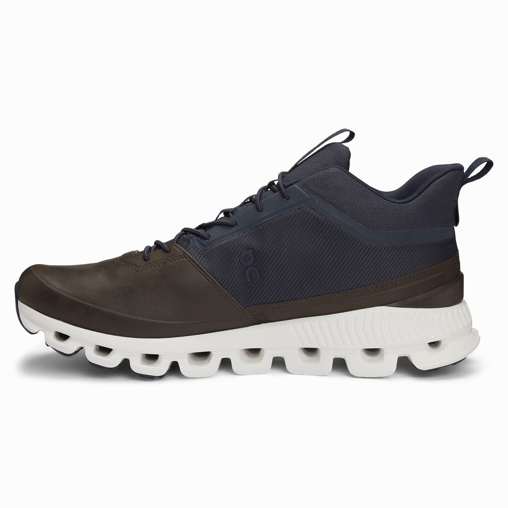 On Cloud Hi Sneakers Herre Brune Blå | MFCT-61987