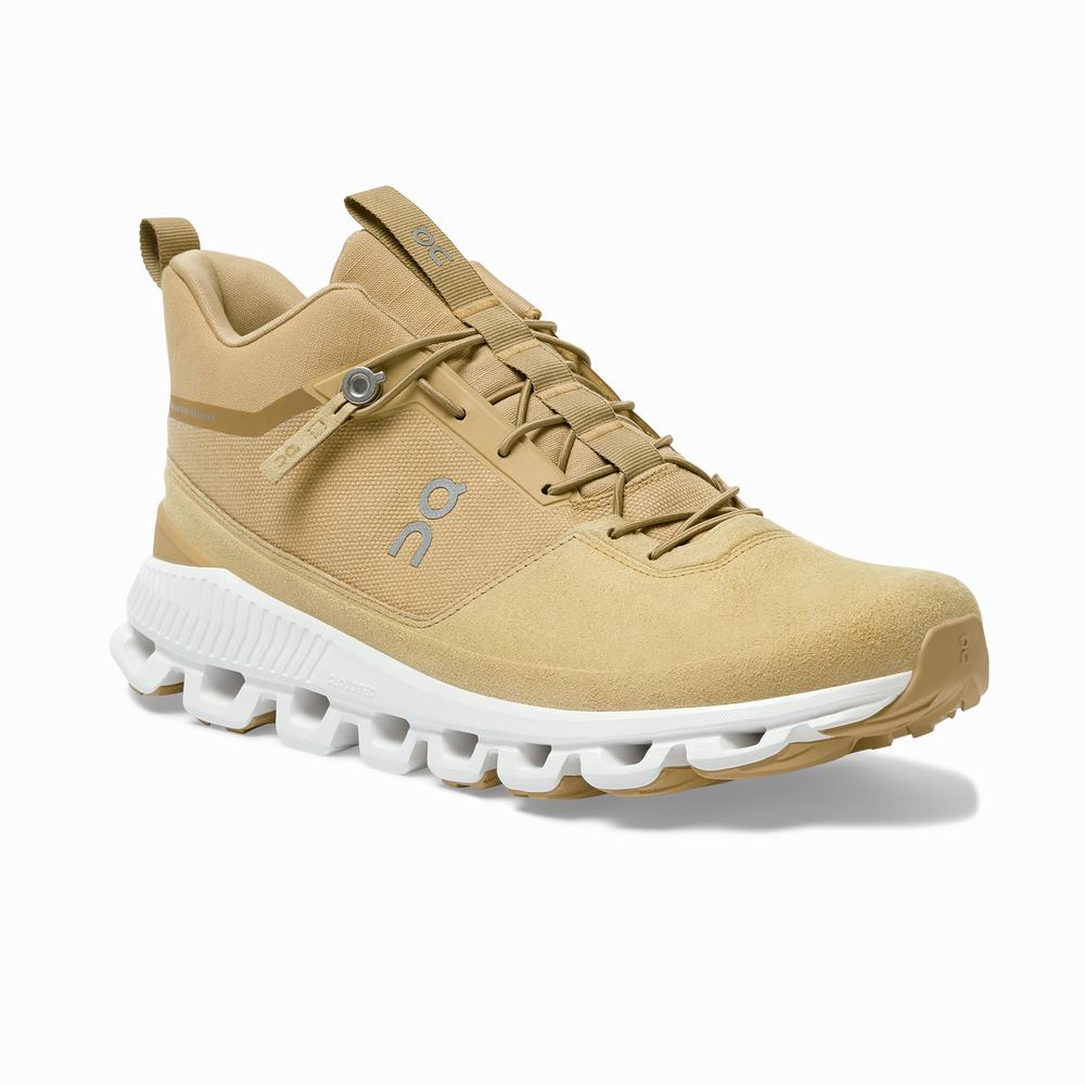 On Cloud Hi Sneakers Herre Brune Gul | YEUD-40375