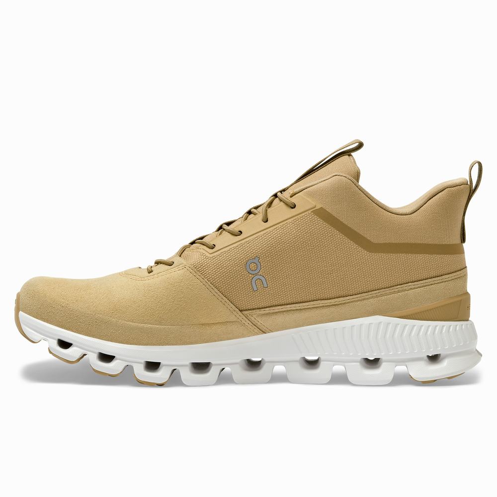 On Cloud Hi Sneakers Herre Brune Gul | YEUD-40375