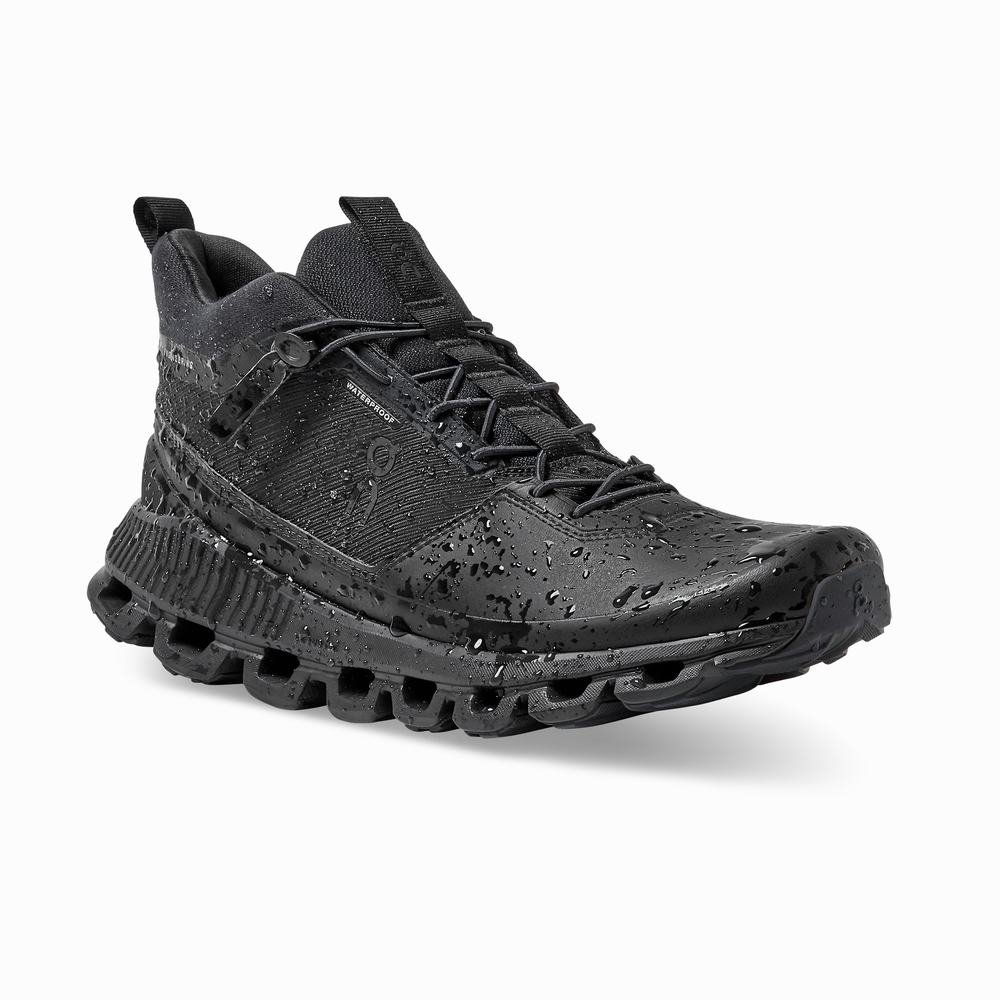 On Cloud Hi Waterproof Sneakers Dame Svarte | DQLG-32508