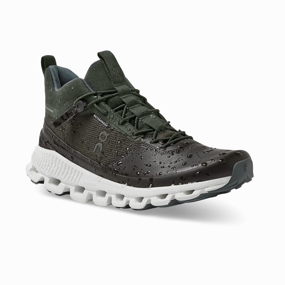 On Cloud Hi Waterproof Sneakers Dame Svarte Brune | MEKY-16980