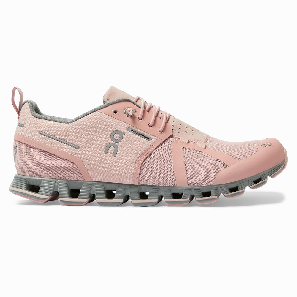 On Cloud Waterproof Løpesko Vei Dame Rosa | QPKM-25379