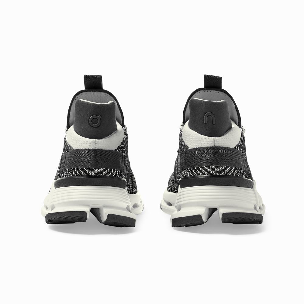 On Cloudnova Sneakers Dame Svarte Hvite | MGXK-54837