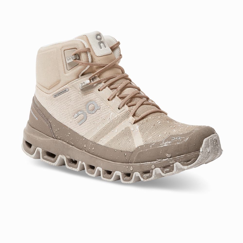 On Cloudrock Waterproof Fjellsko Dame Khaki | ILNQ-79608