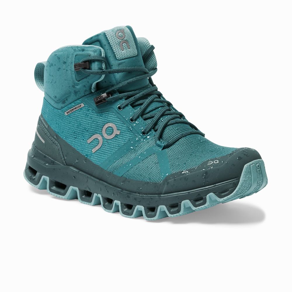 On Cloudrock Waterproof Fjellsko Dame Lyseblå | PBVR-68123