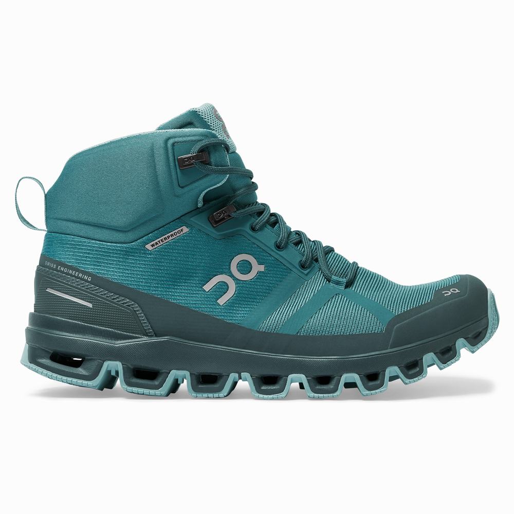 On Cloudrock Waterproof Fjellsko Dame Lyseblå | PBVR-68123