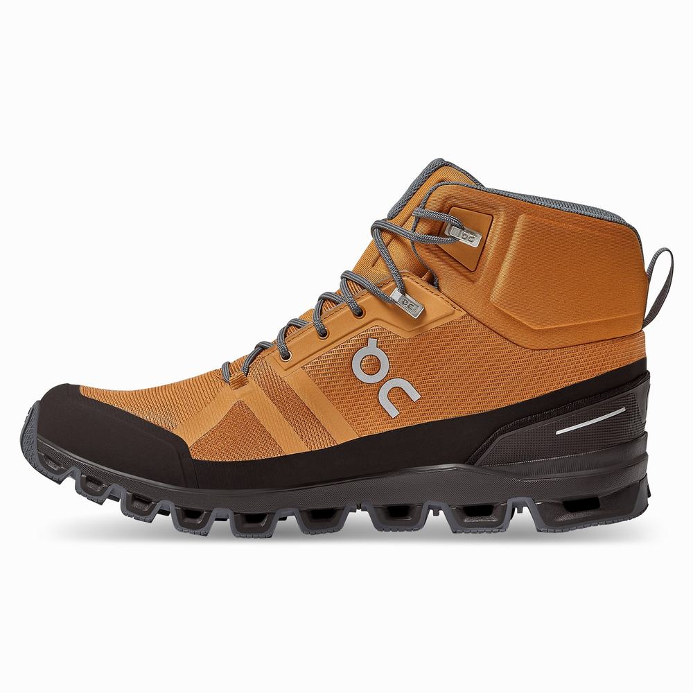 On Cloudrock Waterproof Fjellsko Herre Brune | MLVJ-12798