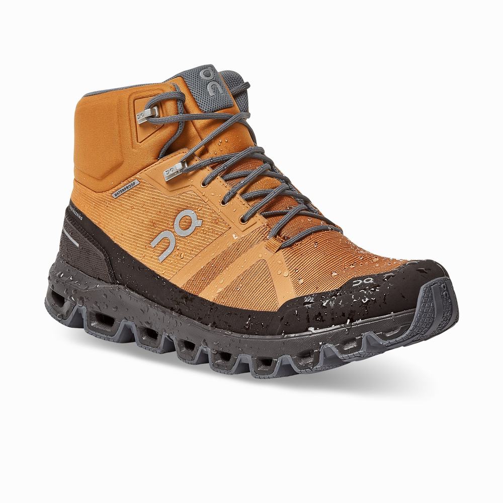 On Cloudrock Waterproof Fjellsko Herre Brune | MLVJ-12798