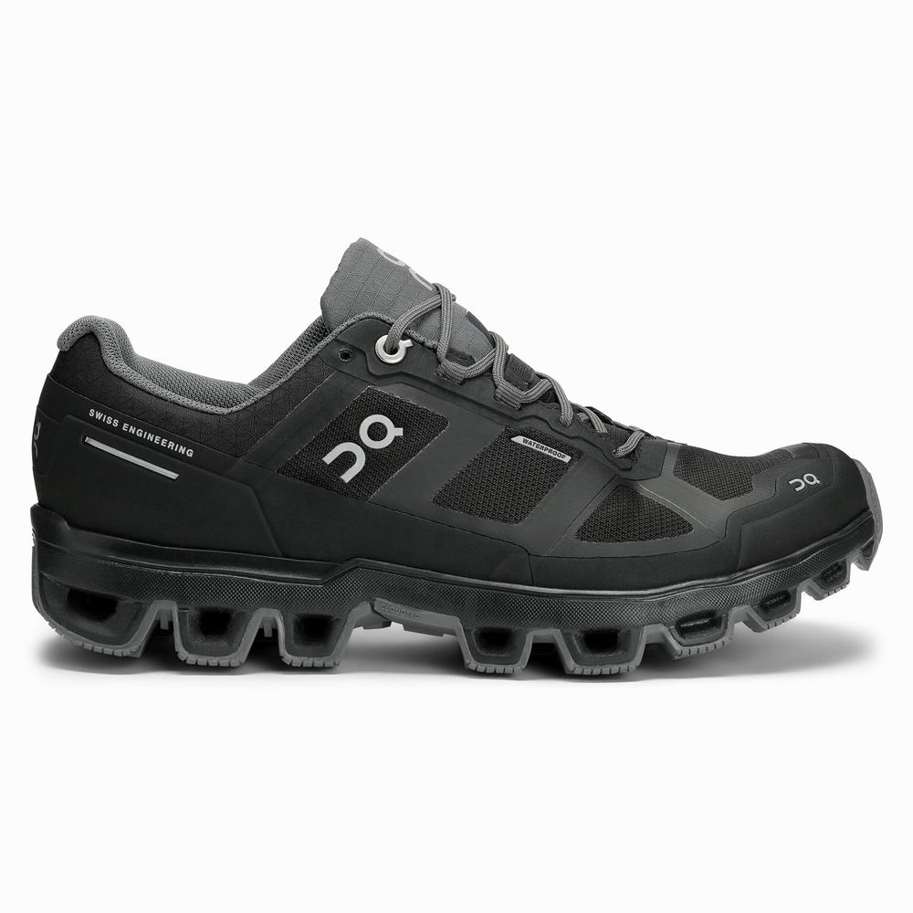 On Cloudventure Waterproof Trail Løpesko Dame Svarte | JYAX-35047