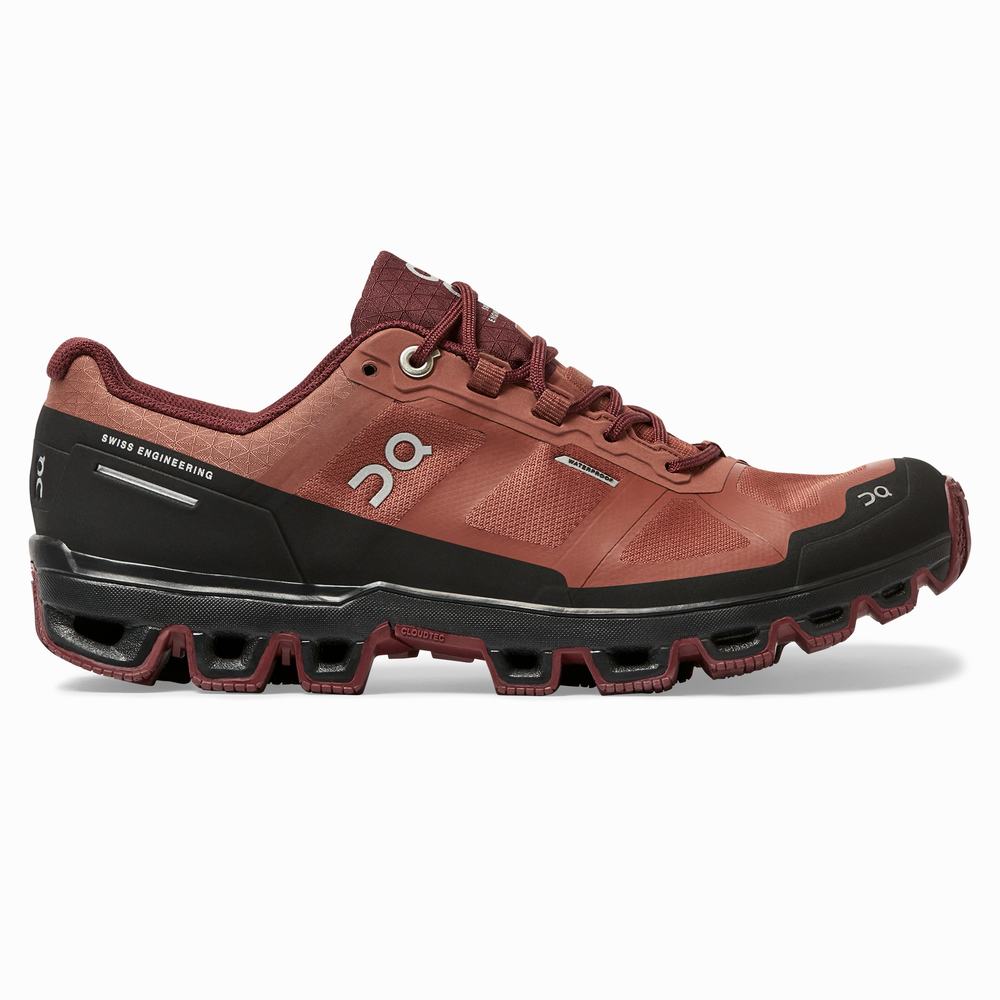 On Cloudventure Waterproof Trail Løpesko Dame Brune Rosa | PLXE-46321