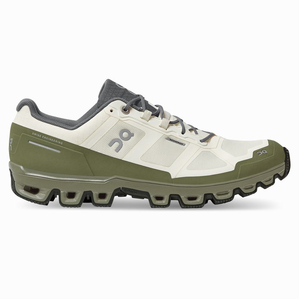 On Cloudventure Waterproof Trail Løpesko Herre Hvite | STQX-48967