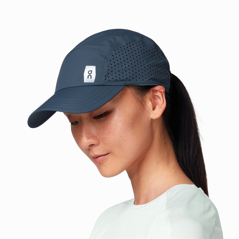 On Lightweight Hatt Dame Marineblå | VIGK-73452