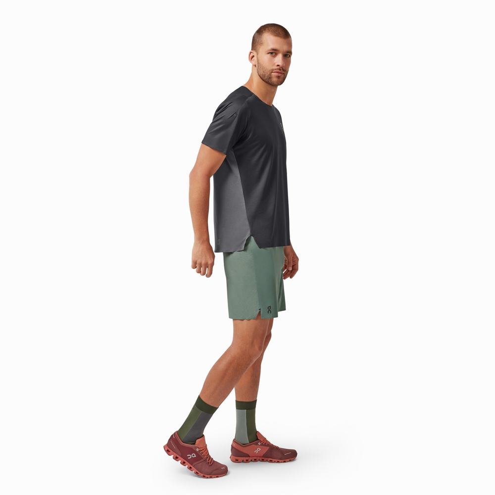 On Lightweight Løpeshorts Herre Olivengrønne | BHTJ-35718