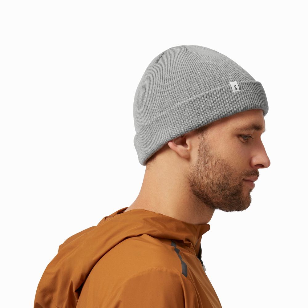 On Merino Beanie Hatt Herre Grå | NQVB-93015