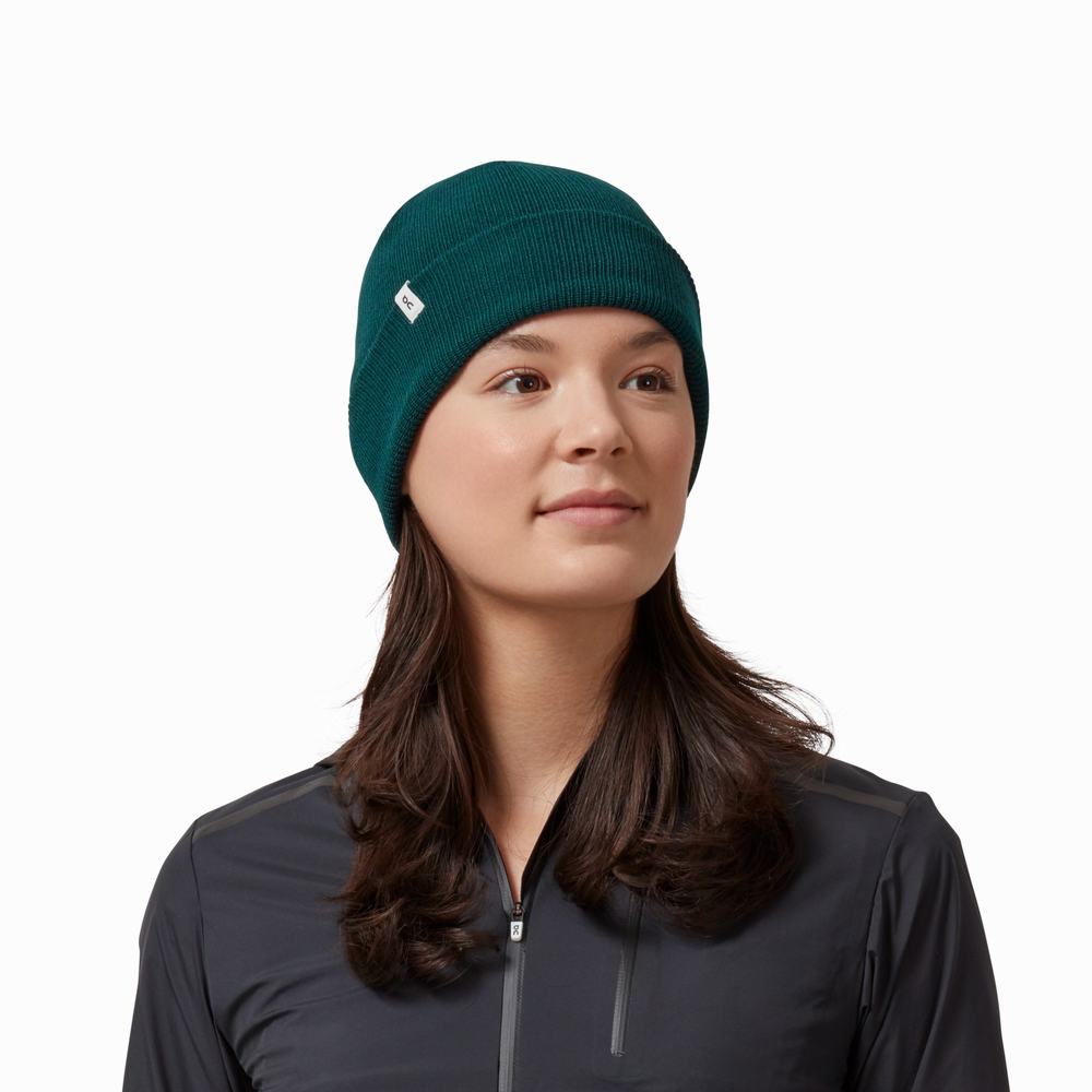 On Merino Beanie Hatt Herre Grønn | VJQF-76280