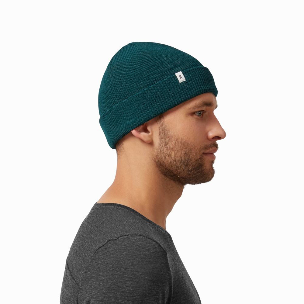 On Merino Beanie Hatt Herre Grønn | VJQF-76280