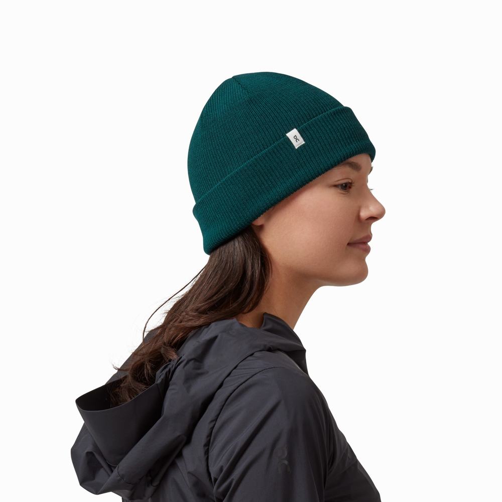 On Merino Beanie Hatt Herre Grønn | VJQF-76280