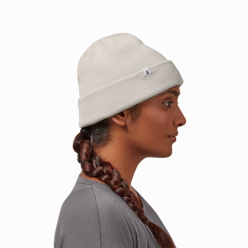 On Merino Beanie Hatt Herre Hvite | ZPYX-26917 