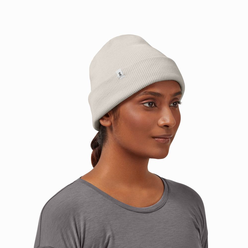 On Merino Beanie Hatt Herre Hvite | ZPYX-26917 