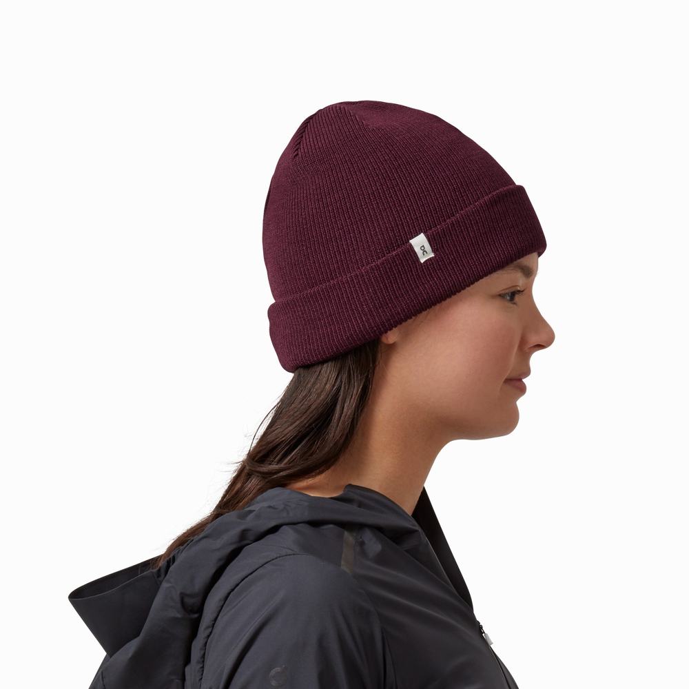 On Merino Beanie Hatt Herre Rød | PRFV-59174