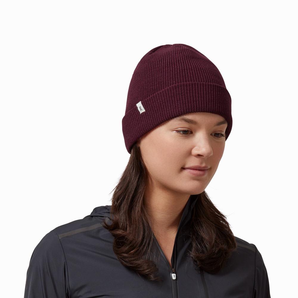 On Merino Beanie Hatt Herre Rød | PRFV-59174