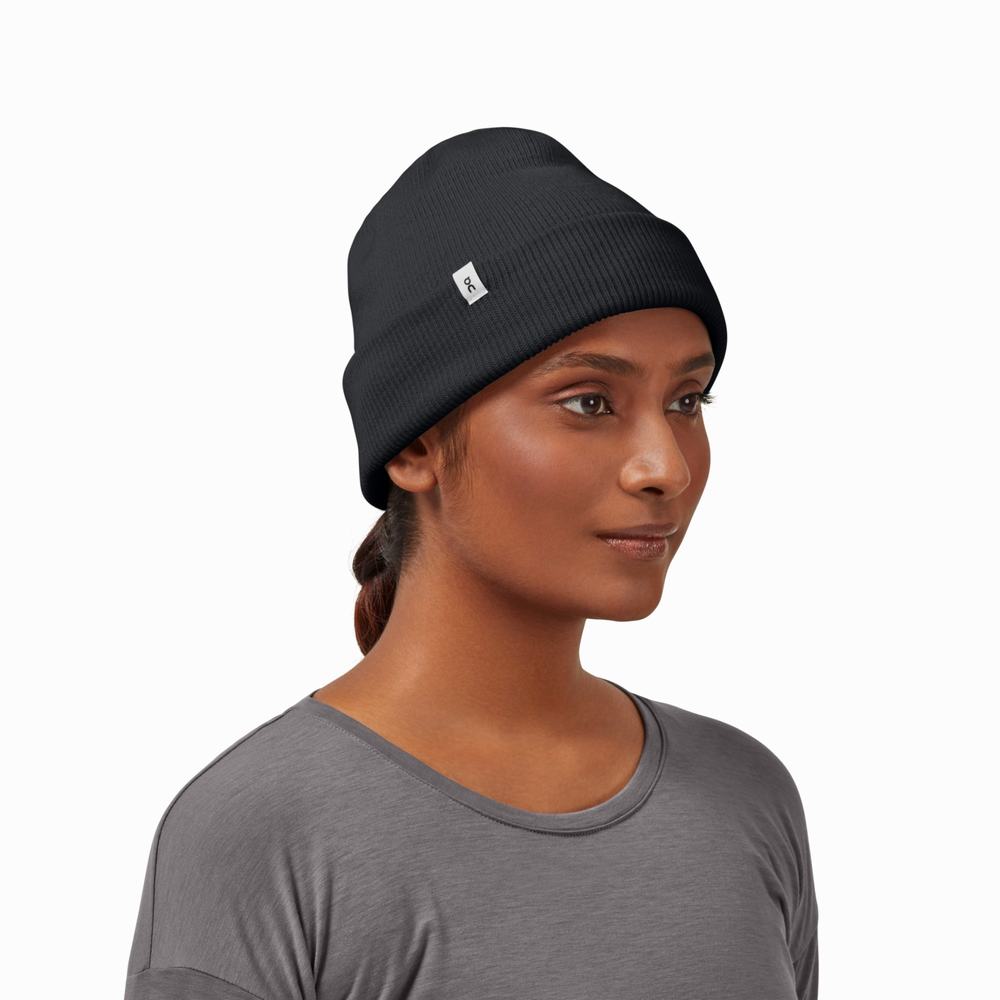 On Merino Beanie Hatt Herre Svarte | ONXZ-84512