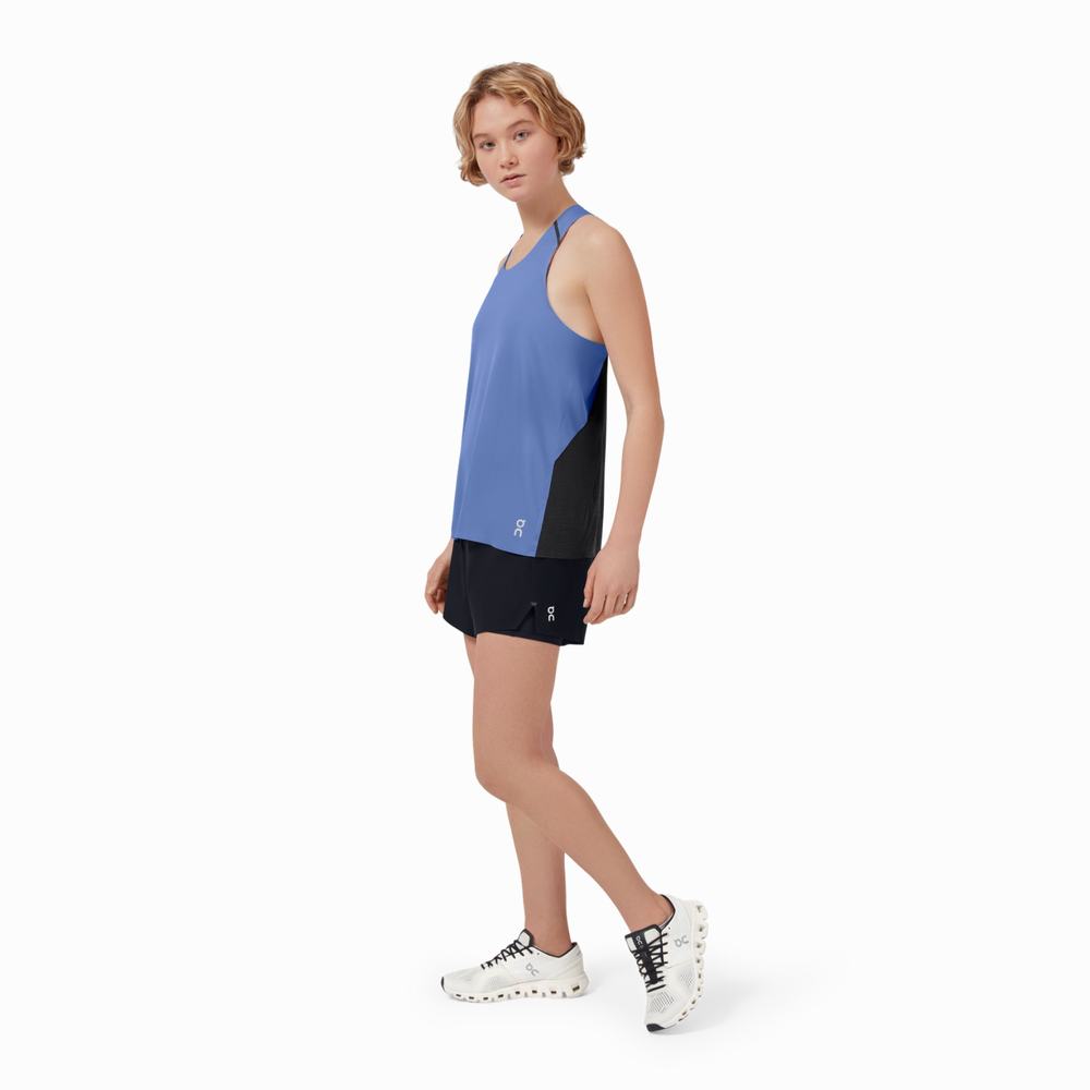 On Tank-T Singlet Dame Blå Svarte | EOPW-80314