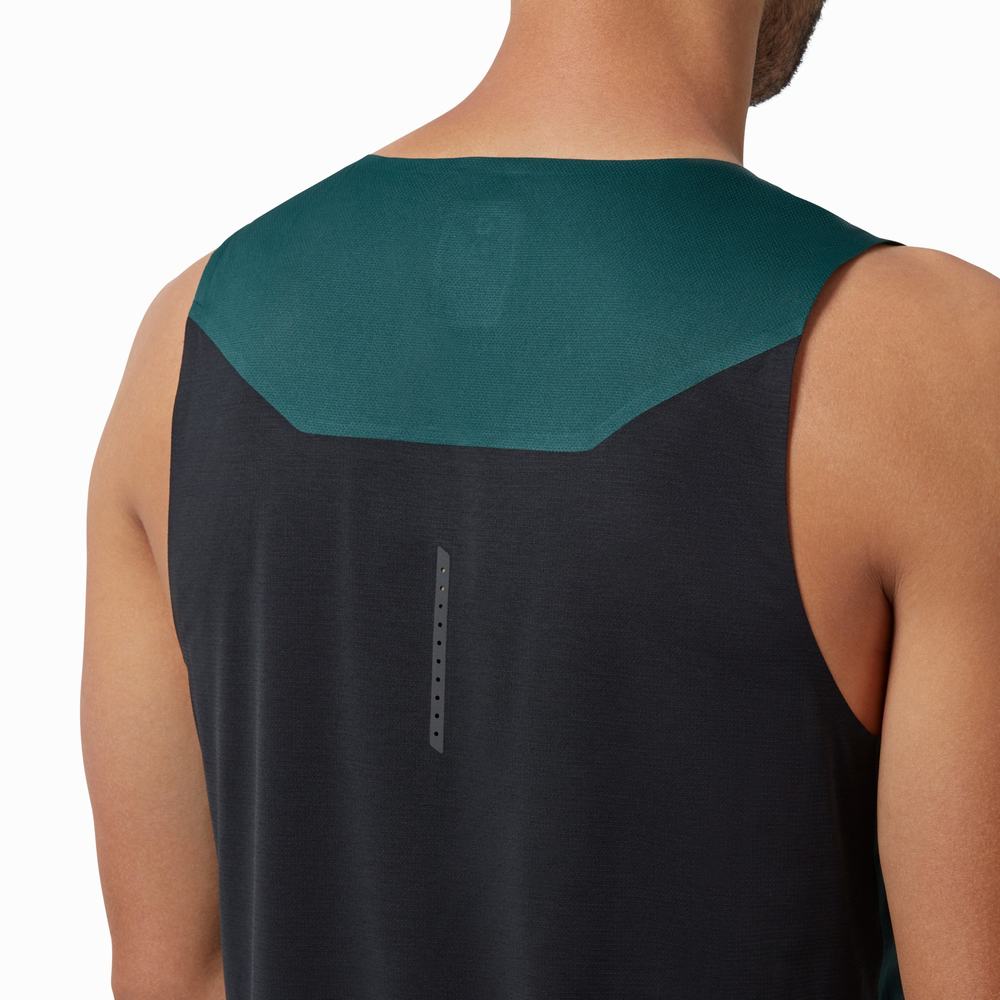 On Tank-T Singlet Herre Grønn Svarte | FIJE-87450