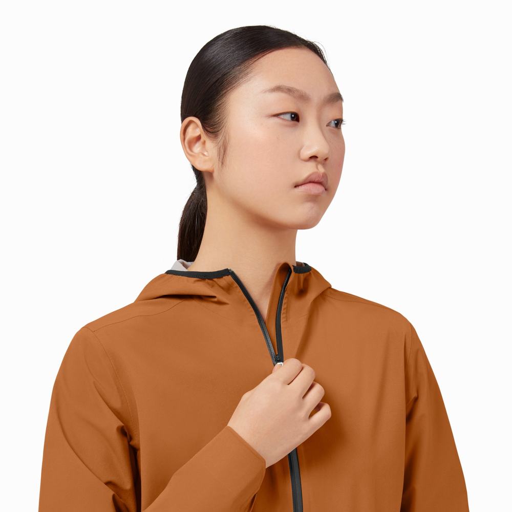 On Waterproof Anorak Jakker Dame Brune | TNEK-29385