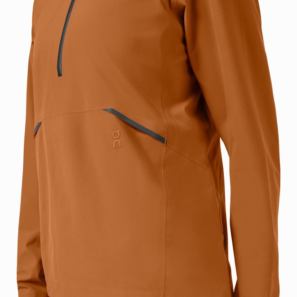 On Waterproof Anorak Jakker Dame Brune | TNEK-29385