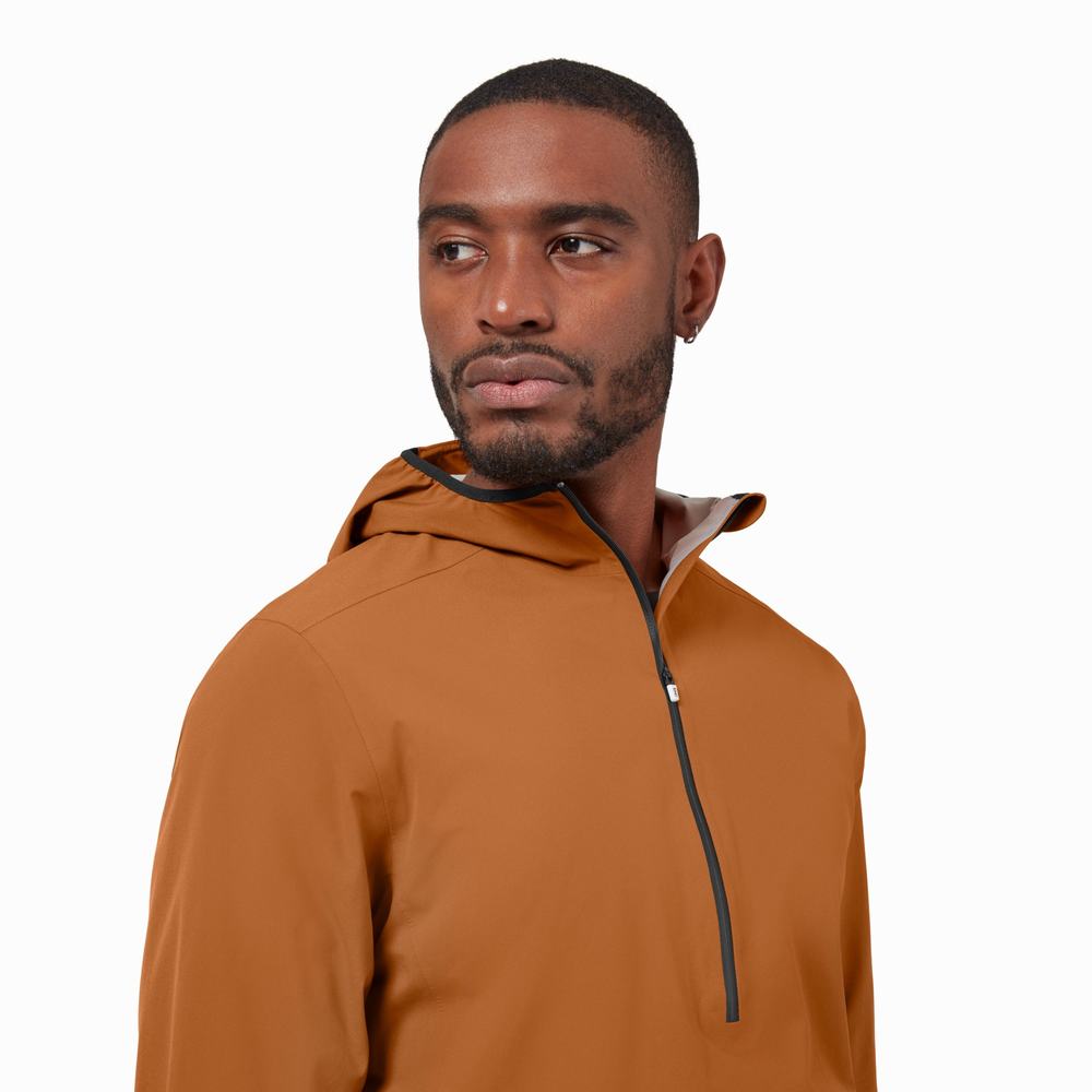 On Waterproof Anorak Jakker Herre Brune | WEAM-89526